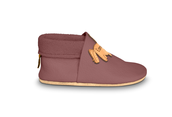 Krabbelschuhe Einhorn mit Namen in Campi, Seitenansicht