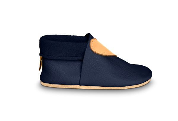 Krabbelschuhe Herz in Ocean, Seitenansicht