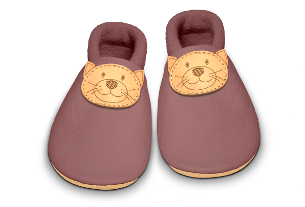 Krabbelschuhe Katze in Campi, Paar von oben