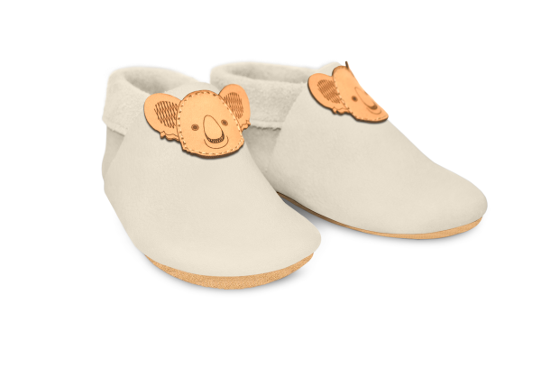 Krabbelschuhe Koala in Tara, Paar schräg von vorn