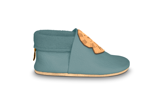 Krabbelschuhe Löwe mit Namen in Palma, Seitenansicht