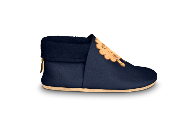 Krabbelschuhe Mädchen in Ocean, Seitenansicht