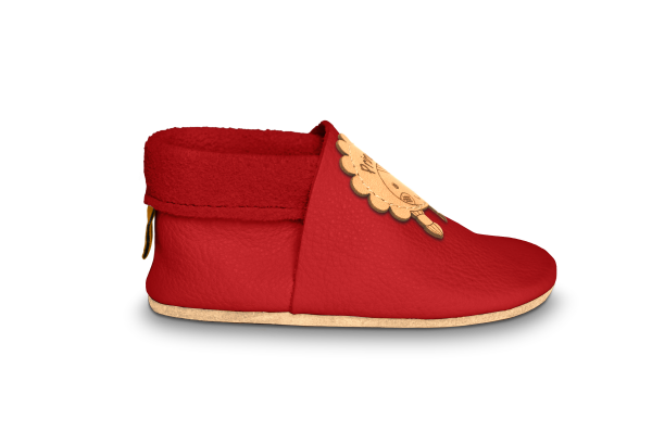 Krabbelschuhe Mädchen in Rosty, Seitenansicht