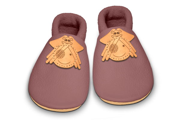 Krabbelschuhe Pirat in Campi, Paar von oben