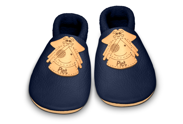 Krabbelschuhe Pirat mit Namen in Ocean, Paar von oben