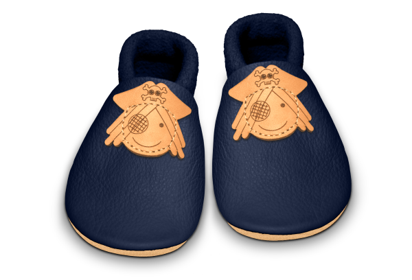 Krabbelschuhe Pirat in Ocean, Paar von oben