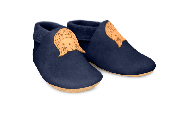 Krabbelschuhe Prinzessin in Ocean, Paar schräg von vorn