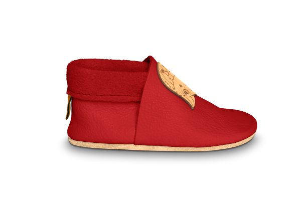 Krabbelschuhe Prinzessin in Rosty, Seitenansicht
