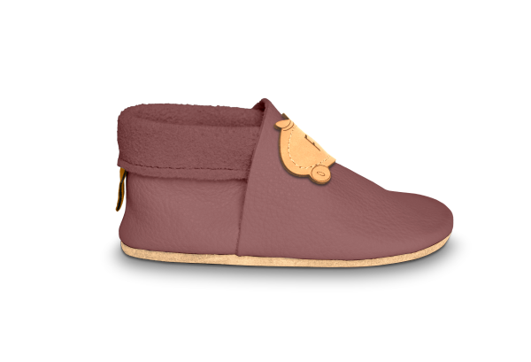 Krabbelschuhe Rennauto in Campi, Seitenansicht