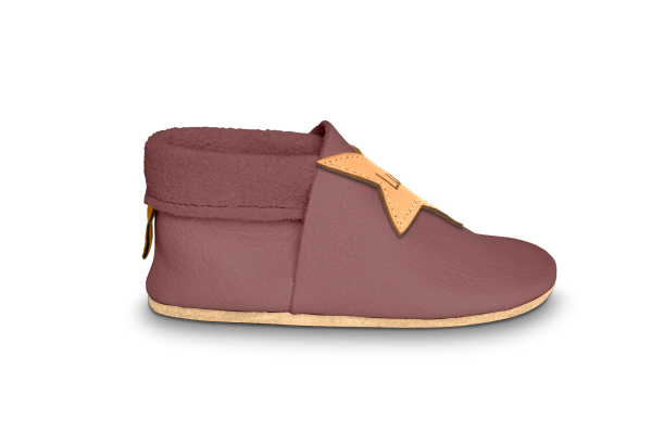 Krabbelschuhe Stern mit Namen in Campi, Seitenansicht