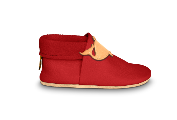 Krabbelschuhe Wal in Rosty, Seitenansicht