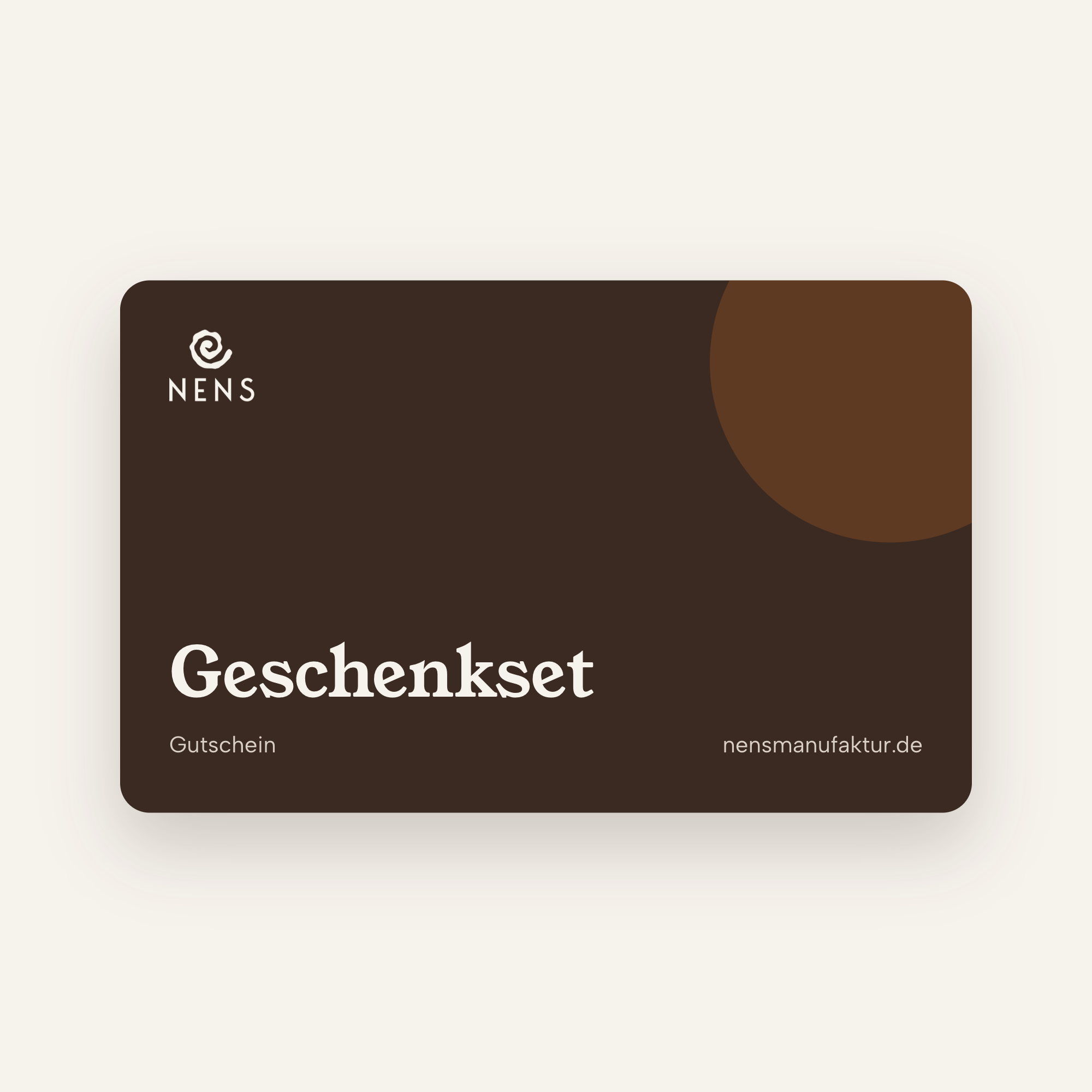 Gutschein für das NENS Geschenkset